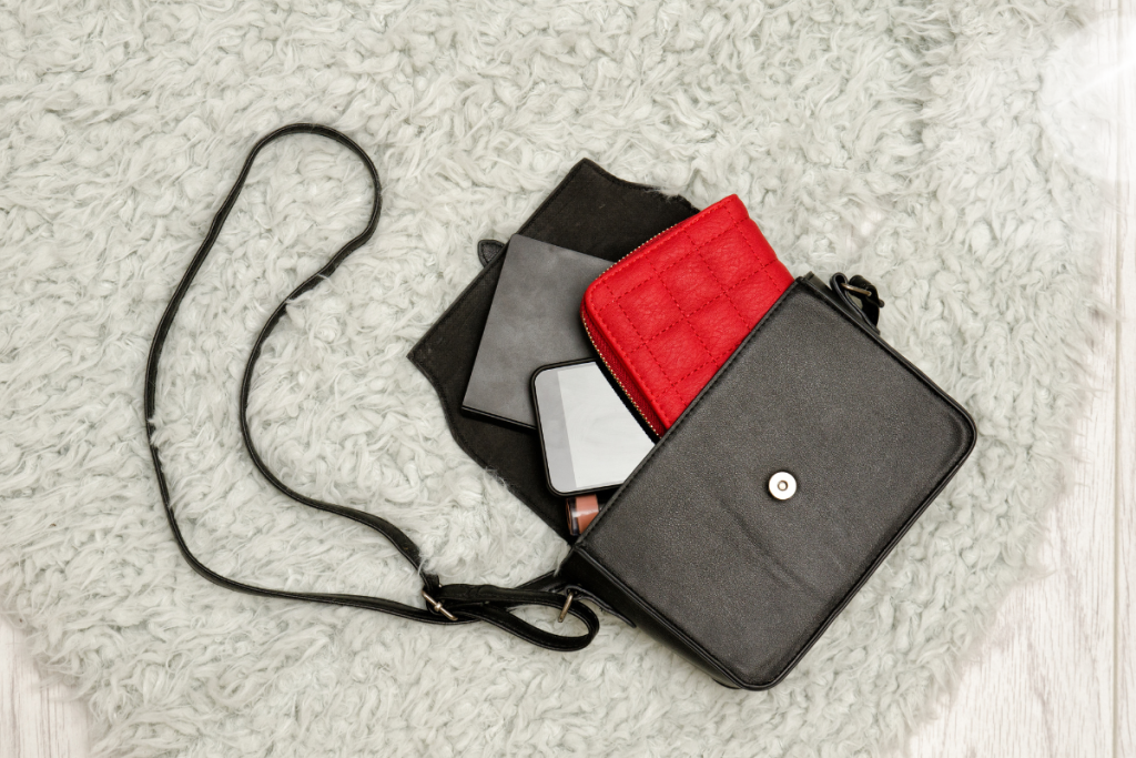 what inside a women handbag